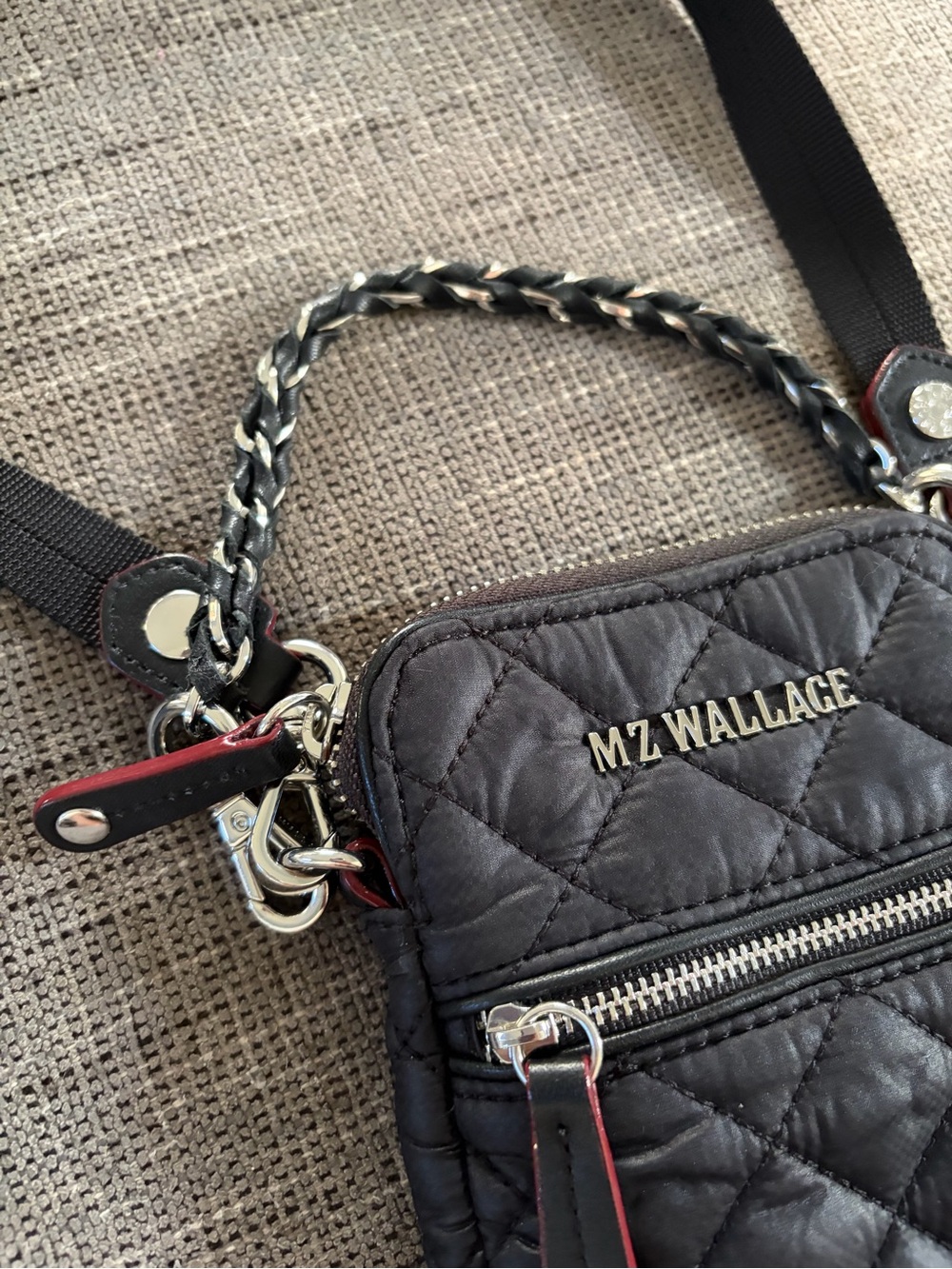 MZ Wallace Black Micro Crosby Nylon Quilted Crossbody - Picture 3 of 6